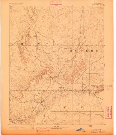 United States Geological Survey Two Butte, CO (1893, 125000-Scale) digital map