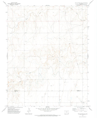 United States Geological Survey Two Buttes NW, CO (1971, 24000-Scale) digital map