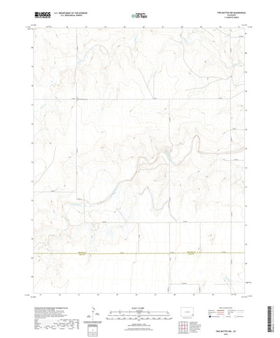 United States Geological Survey Two Buttes NW, CO (2022, 24000-Scale) digital map