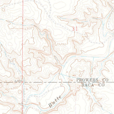 United States Geological Survey Two Buttes Reservoir, CO (1971, 24000-Scale) digital map