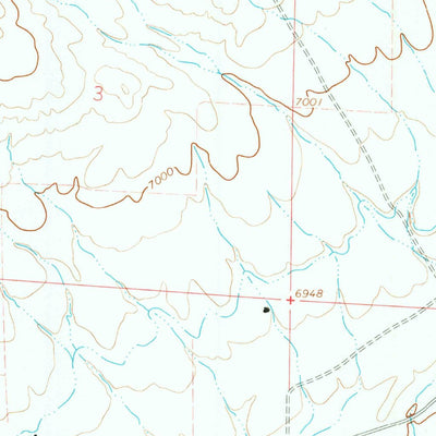 United States Geological Survey Two Buttes Reservoir, WY (1964, 24000-Scale) digital map