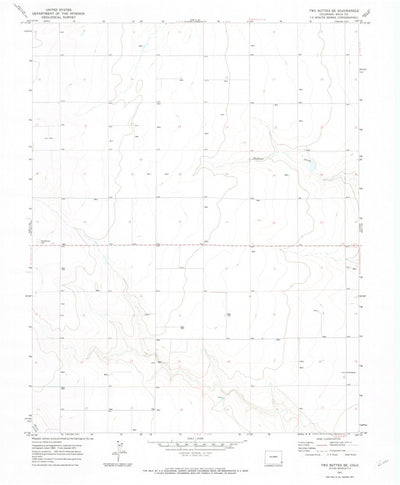 United States Geological Survey Two Buttes SE, CO (1971, 24000-Scale) digital map