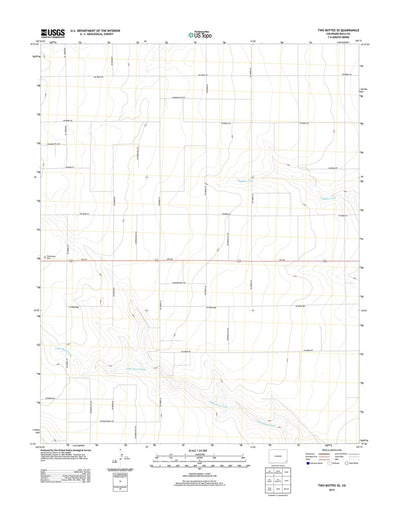 United States Geological Survey Two Buttes SE, CO (2013, 24000-Scale) digital map