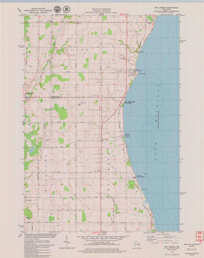 United States Geological Survey Two Creeks, WI (1978, 24000-Scale) digital map