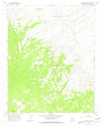 United States Geological Survey Two Grey Hills, NM (1966, 24000-Scale) digital map