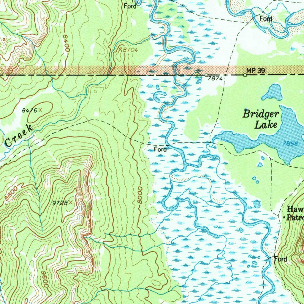 Two Ocean Pass, WY (1959, 62500-Scale) Map by United States Geological ...