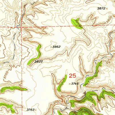 United States Geological Survey Two Pine School, MT (1956, 24000-Scale) digital map