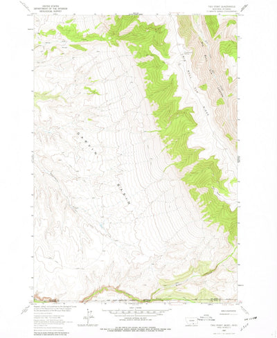 United States Geological Survey Two Point, MT-WY (1964, 24000-Scale) digital map