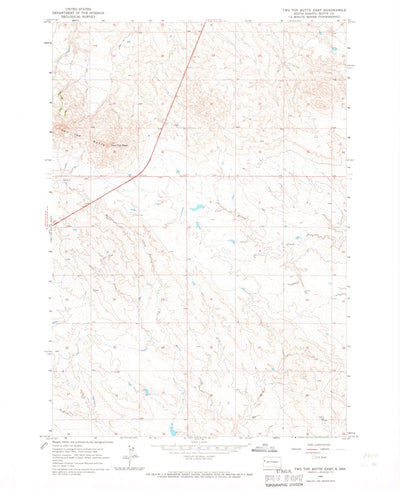 United States Geological Survey Two Top Butte East, SD (1965, 24000-Scale) digital map