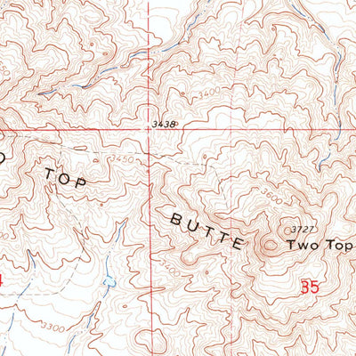 United States Geological Survey Two Top Butte East, SD (1965, 24000-Scale) digital map