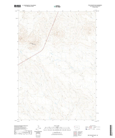 United States Geological Survey Two Top Butte East, SD (2021, 24000-Scale) digital map