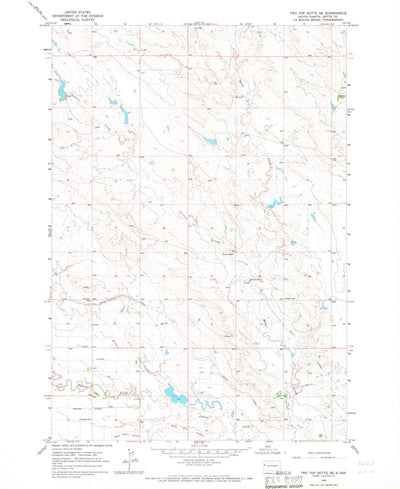 United States Geological Survey Two Top Butte SE, SD (1965, 24000-Scale) digital map