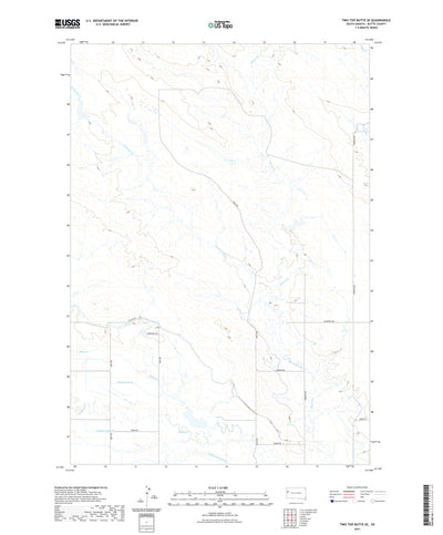 United States Geological Survey Two Top Butte SE, SD (2021, 24000-Scale) digital map