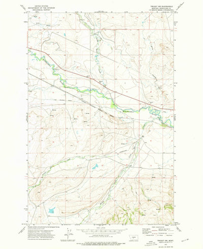 United States Geological Survey Twodot NW, MT (1972, 24000-Scale) digital map