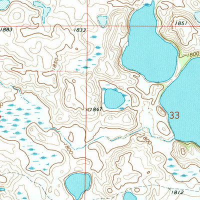 United States Geological Survey Twomile Lake, SD (1970, 24000-Scale) digital map