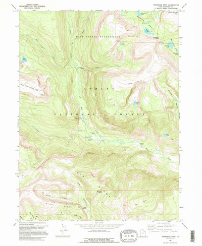 United States Geological Survey Tworoose Pass, UT (1967, 24000-Scale) digital map