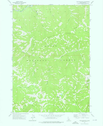 United States Geological Survey Tyee Mountain, ID (1972, 24000-Scale) digital map