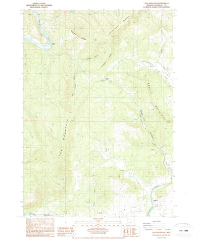 United States Geological Survey Tyee Mountain, OR (1987, 24000-Scale) digital map