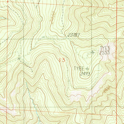United States Geological Survey Tyee Mountain, OR (1987, 24000-Scale) digital map