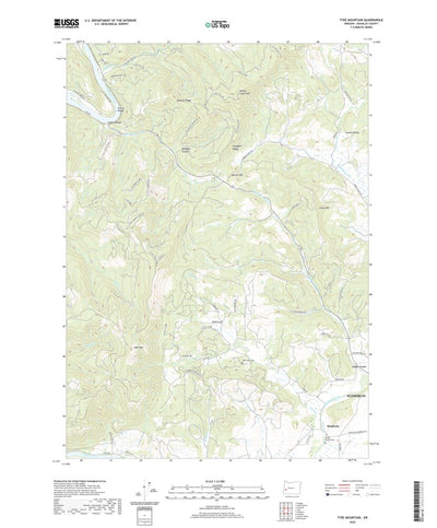 United States Geological Survey Tyee Mountain, OR (2020, 24000-Scale) digital map