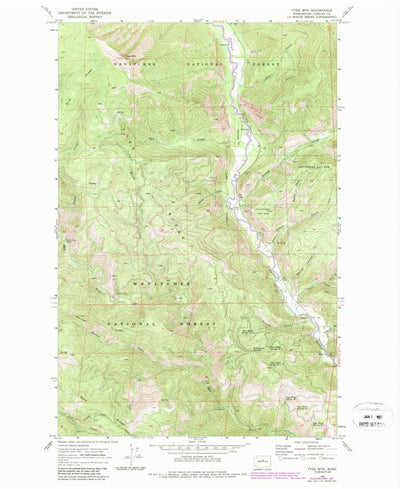 United States Geological Survey Tyee Mountain, WA (1968, 24000-Scale) digital map