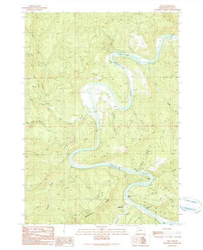 United States Geological Survey Tyee, OR (1990, 24000-Scale) digital map