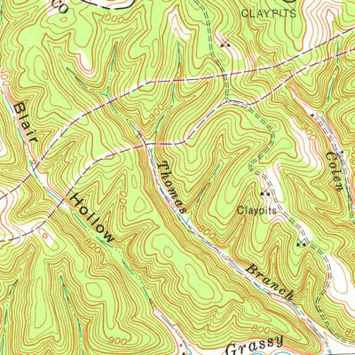 United States Geological Survey Tygarts Valley, KY (1962, 24000-Scale) digital map