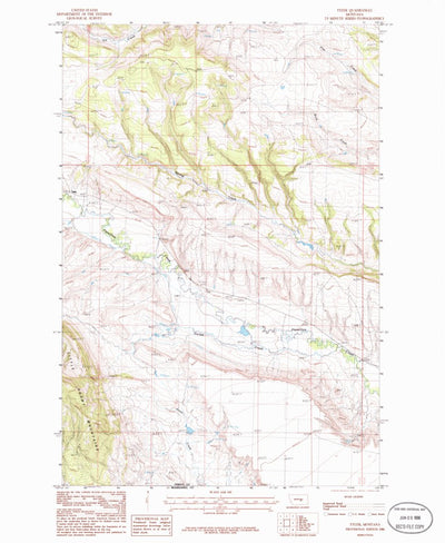 United States Geological Survey Tyler, MT (1986, 24000-Scale) digital map