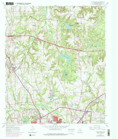 United States Geological Survey Tyler North, TX (1966, 24000-Scale) digital map
