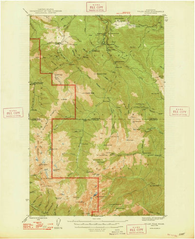 United States Geological Survey Tyler Peak, WA (1948, 62500-Scale) digital map