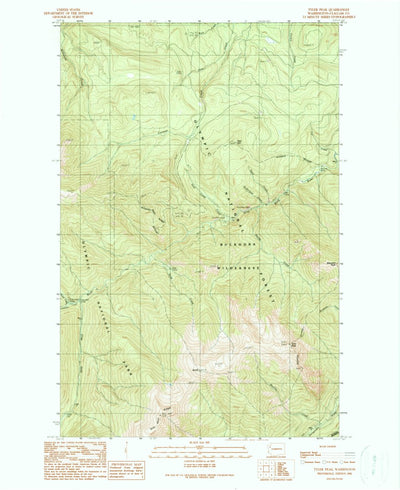 United States Geological Survey Tyler Peak, WA (1990, 24000-Scale) digital map