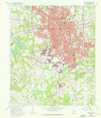 United States Geological Survey Tyler South, TX (1966, 24000-Scale) digital map