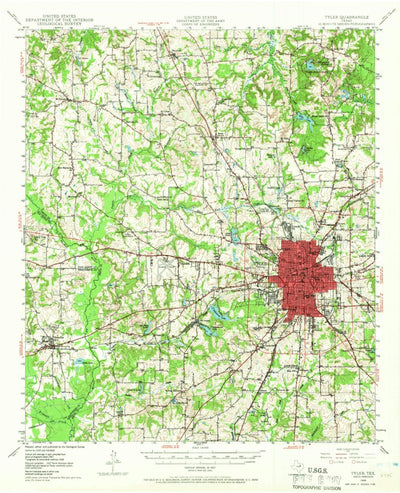 United States Geological Survey Tyler, TX (1948, 62500-Scale) digital map