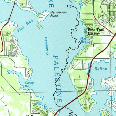 United States Geological Survey Tyler, TX (1985, 100000-Scale) digital map