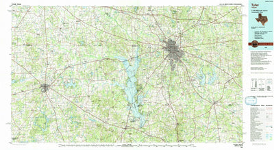 United States Geological Survey Tyler, TX (1991, 100000-Scale) digital map