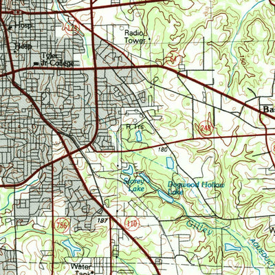 United States Geological Survey Tyler, TX (1991, 100000-Scale) digital map