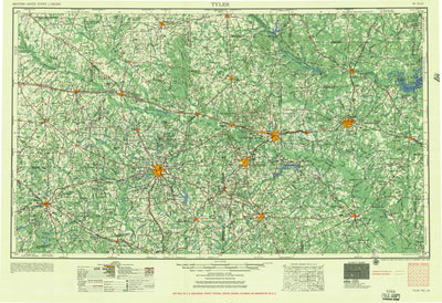 United States Geological Survey Tyler, TX-LA (1956, 250000-Scale) digital map