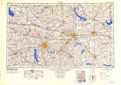 United States Geological Survey Tyler, TX-LA (1984, 250000-Scale) digital map