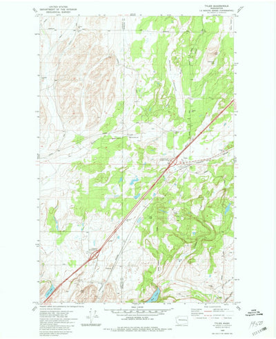 United States Geological Survey Tyler, WA (1980, 24000-Scale) digital map