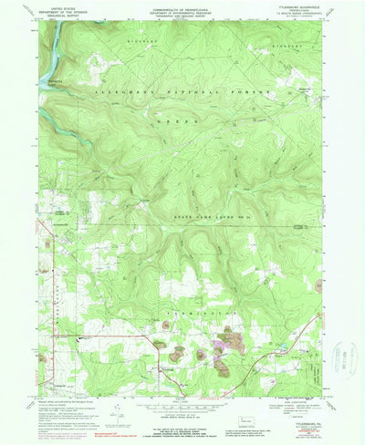 United States Geological Survey Tylersburg, PA (1967, 24000-Scale) digital map