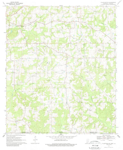 United States Geological Survey Tylertown SE, MS-LA (1970, 24000-Scale) digital map