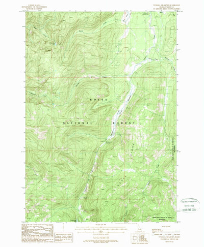 United States Geological Survey Tyndall Meadows, ID (1988, 24000-Scale) digital map