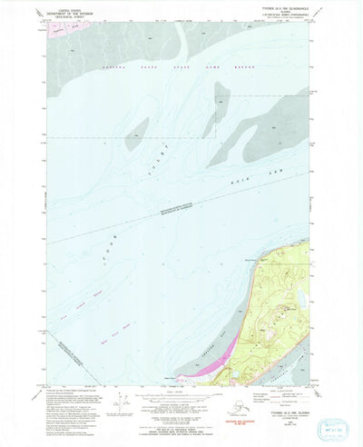 United States Geological Survey Tyonek A-1 NW, AK (1979, 25000-Scale) digital map