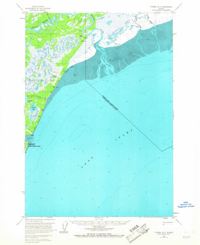 United States Geological Survey Tyonek A-3, AK (1958, 63360-Scale) digital map