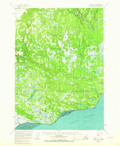 United States Geological Survey Tyonek A-4, AK (1958, 63360-Scale) digital map