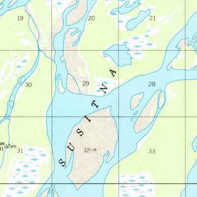 United States Geological Survey Tyonek B-2, AK (1958, 63360-Scale) digital map
