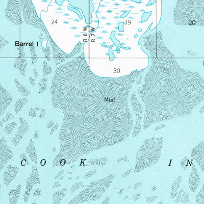 United States Geological Survey Tyonek B-2, AK (1958, 63360-Scale) digital map