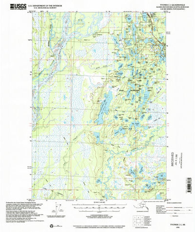 United States Geological Survey Tyonek C-1, AK (1993, 63360-Scale) digital map