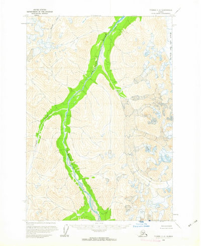 United States Geological Survey Tyonek C-8, AK (1958, 63360-Scale) digital map