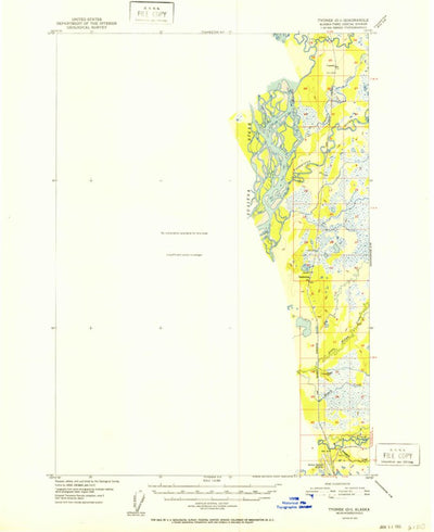 United States Geological Survey Tyonek D-1, AK (1952, 63360-Scale) digital map